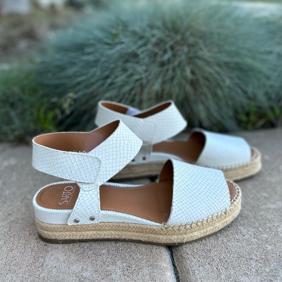 Franco Sarto Women's Yara Wedge Sandals White Size 8 M